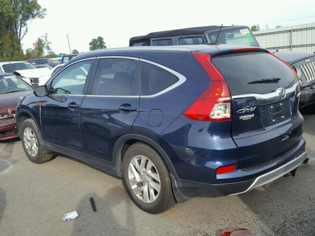 2HKRM4H71GH635827 - 2016 HONDA CR-V EXL BLUE photo 3