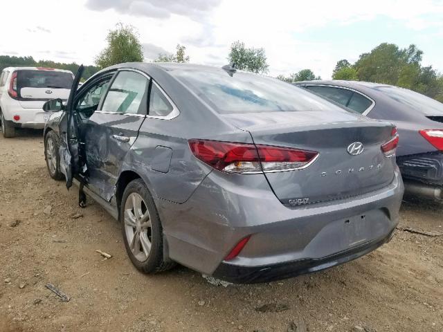 5NPE34AF7JH630691 - 2018 HYUNDAI SONATA SPO GRAY photo 3