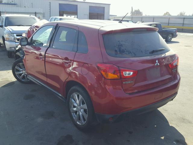 4A4AP3AU5EE019374 - 2014 MITSUBISHI OUTLANDER RED photo 3