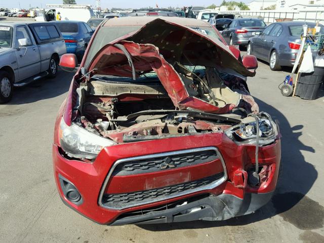 4A4AP3AU5EE019374 - 2014 MITSUBISHI OUTLANDER RED photo 9