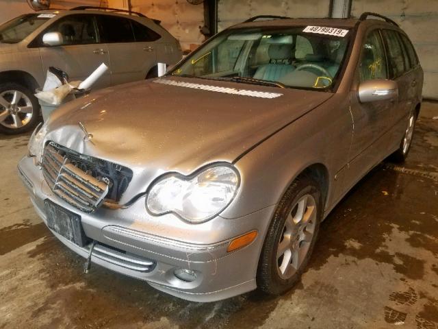 WDBRH81J15F584983 - 2005 MERCEDES-BENZ C 240 SPOR SILVER photo 2