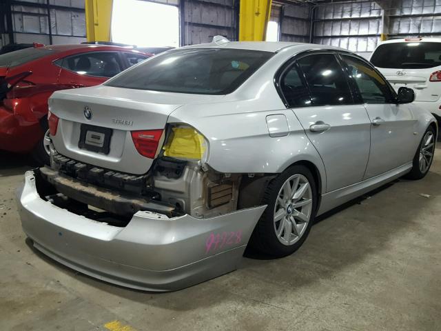 WBAPH5C59BA442393 - 2011 BMW 328 I SULE SILVER photo 4