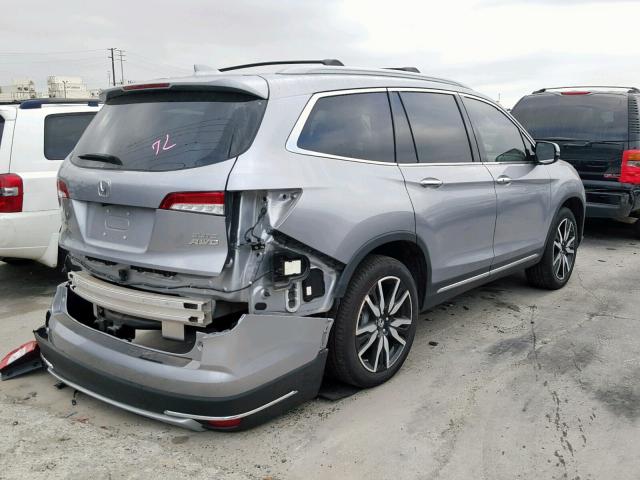 5FNYF6H02KB056695 - 2019 HONDA PILOT ELIT SILVER photo 4