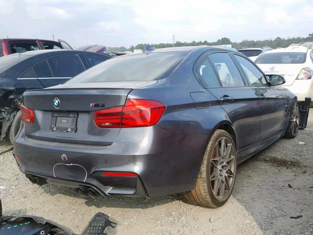 WBS8M9C51H5G83775 - 2017 BMW M3 GRAY photo 4