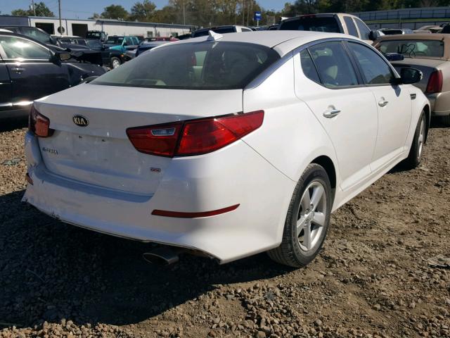 KNAGM4A71F5559118 - 2015 KIA OPTIMA LX WHITE photo 4