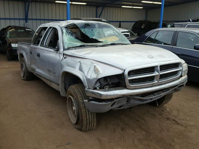 1D7HG48N64S513677 - 2004 DODGE DAKOTA QUA SILVER photo 1