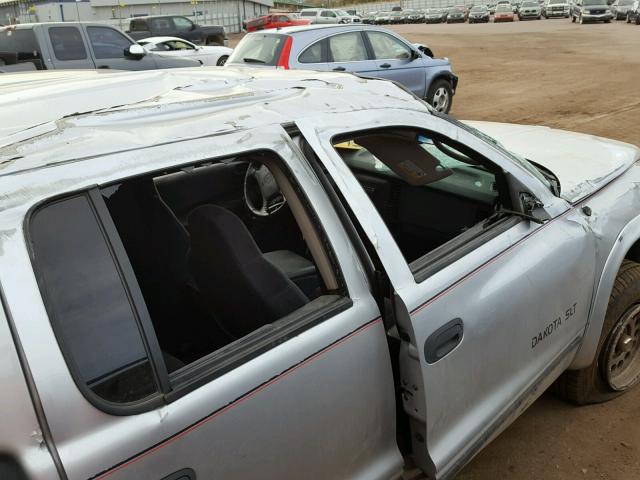 1D7HG48N64S513677 - 2004 DODGE DAKOTA QUA SILVER photo 9