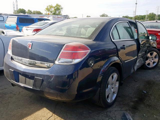 1G8ZS57N48F145402 - 2008 SATURN AURA XE BLUE photo 4