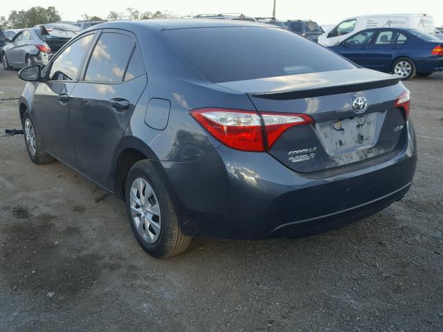 2T1BPRHE7EC056345 - 2014 TOYOTA COROLLA EC GRAY photo 3