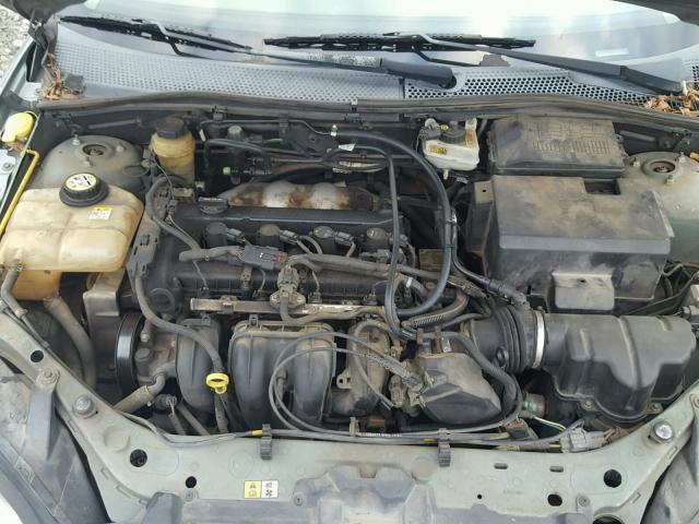 1FAFP34N55W242838 - 2005 FORD FOCUS ZX4 GREEN photo 7