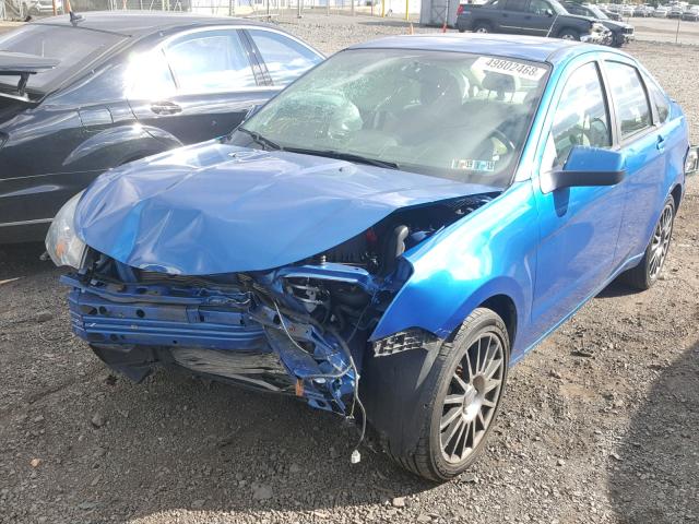 1FAHP3GN4BW123680 - 2011 FORD FOCUS SES BLUE photo 2