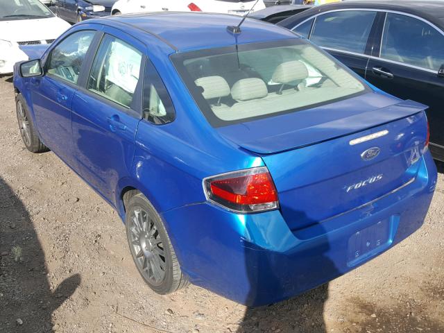 1FAHP3GN4BW123680 - 2011 FORD FOCUS SES BLUE photo 3