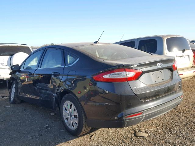 3FA6P0G77DR357891 - 2013 FORD FUSION S BLACK photo 3