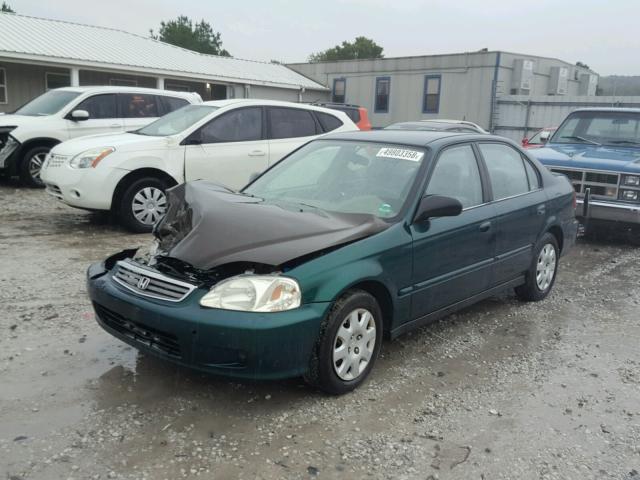 2HGEJ6615XH584215 - 1999 HONDA CIVIC BASE GREEN photo 2