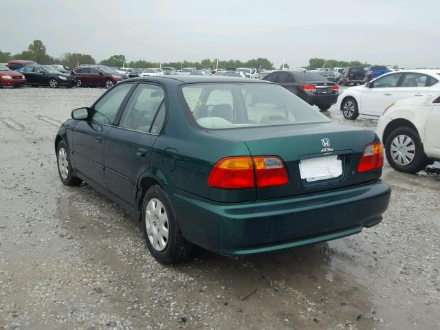 2HGEJ6615XH584215 - 1999 HONDA CIVIC BASE GREEN photo 3