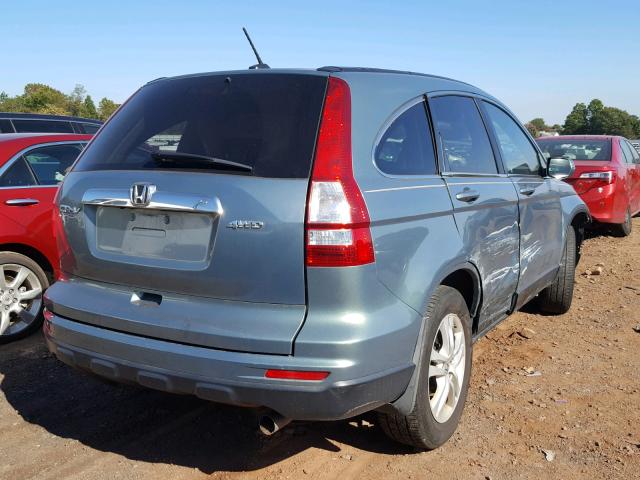 5J6RE4H78AL034358 - 2010 HONDA CR-V EXL GREEN photo 4