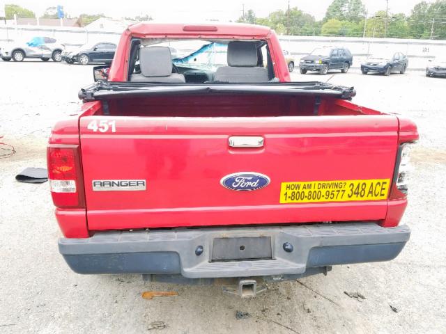 1FTKR1AD5BPA04173 - 2011 FORD RANGER RED photo 6