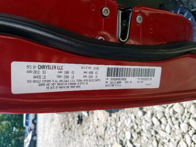 1B3HB28AX9D180939 - 2009 DODGE CALIBER SE RED photo 10