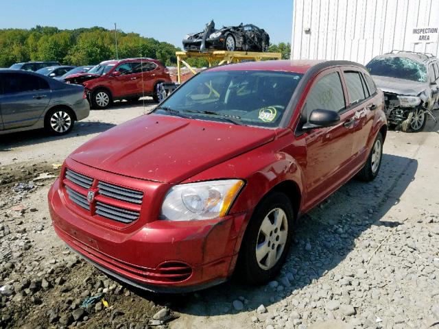 1B3HB28AX9D180939 - 2009 DODGE CALIBER SE RED photo 2