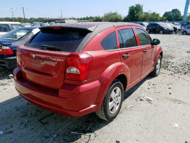 1B3HB28AX9D180939 - 2009 DODGE CALIBER SE RED photo 4