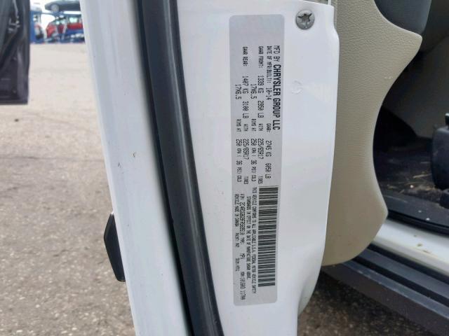 2C4RDGBG9FR569510 - 2015 DODGE GRAND CARA WHITE photo 10