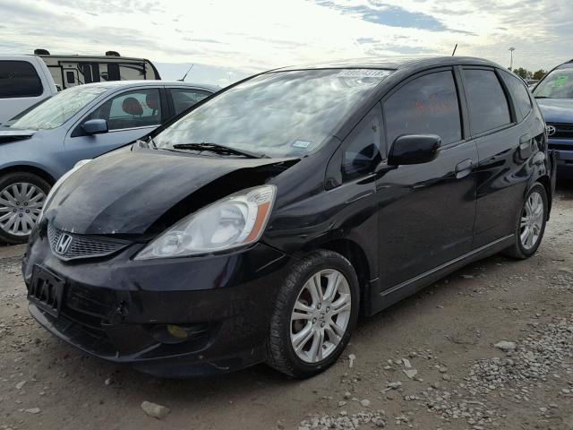 JHMGE88449S018703 - 2009 HONDA FIT SPORT BLACK photo 2