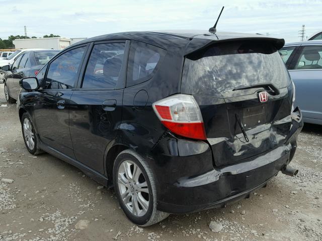 JHMGE88449S018703 - 2009 HONDA FIT SPORT BLACK photo 3