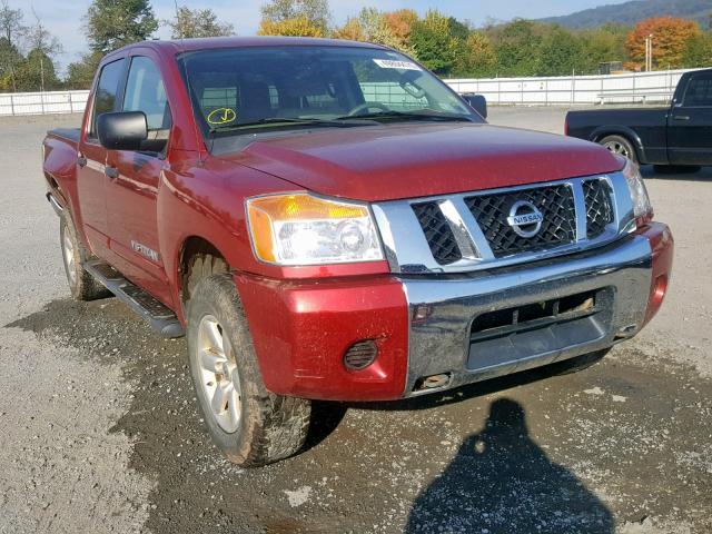 1N6AA0EJ7EN500005 - 2014 NISSAN TITAN S RED photo 1