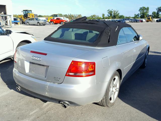 WAUDF48HX7K031088 - 2007 AUDI A4 2.0T CA SILVER photo 4