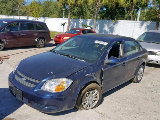 1G1AT58HX97136104 - 2009 CHEVROLET COBALT LT BLUE photo 2