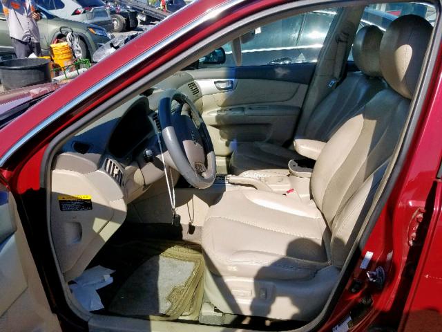 KNAGE124975142072 - 2007 KIA OPTIMA LX RED photo 5