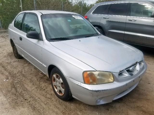 KMHCG35C72U162308 - 2002 HYUNDAI ACCENT GS SILVER photo 1