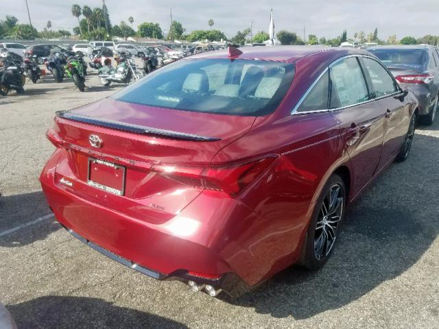 4T1BZ1FB6KU015266 - 2019 TOYOTA AVALON XLE RED photo 4