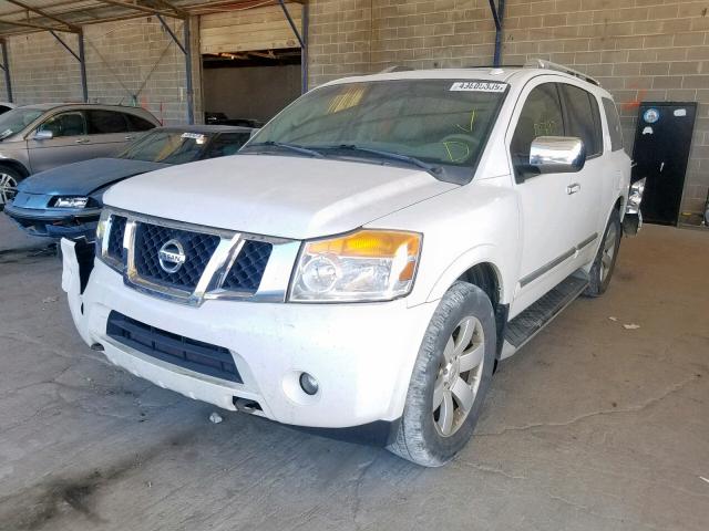 5N1BA0ND3AN614218 - 2010 NISSAN ARMADA SE WHITE photo 2