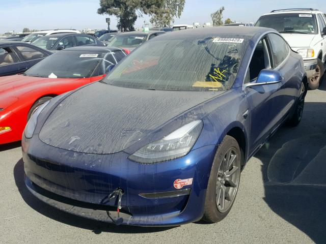 5YJ3E1EA2JF022946 - 2018 TESLA MODEL 3 BLUE photo 2