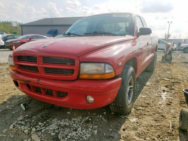 1B7GL22X7YS739121 - 2000 DODGE DAKOTA SILVER photo 2