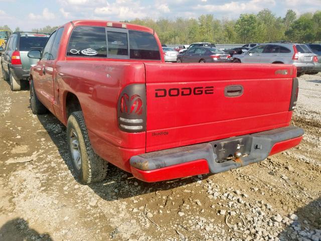 1B7GL22X7YS739121 - 2000 DODGE DAKOTA SILVER photo 3