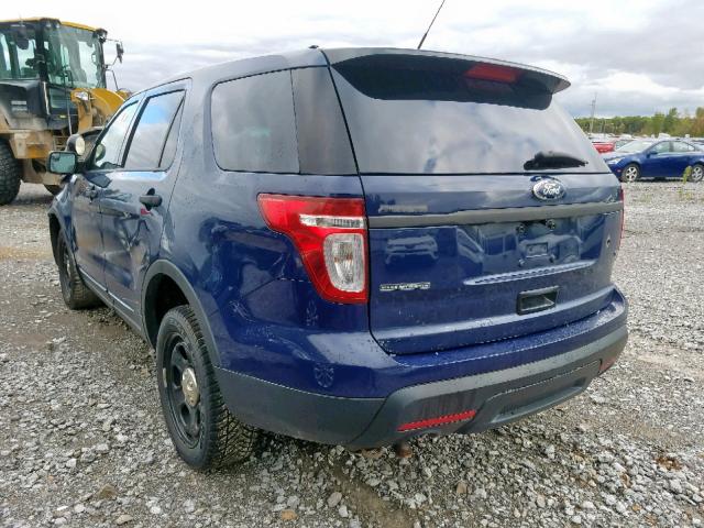 1FM5K8AR1FGC26734 - 2015 FORD EXPLORER P BLUE photo 3