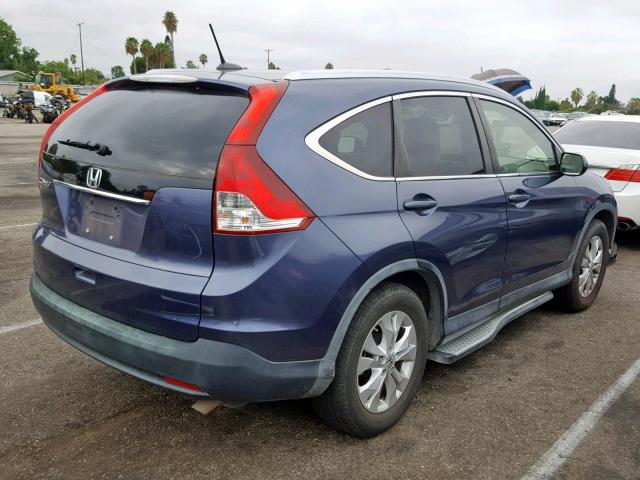 JHLRM3H76CC006387 - 2012 HONDA CR-V EXL BLUE photo 4