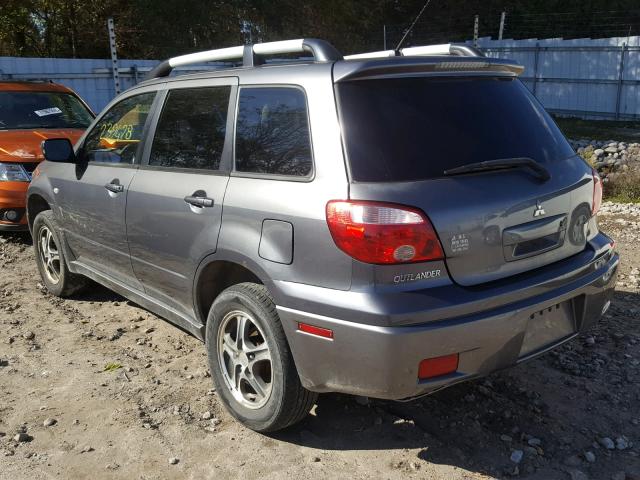 JA4LX31F45U605467 - 2005 MITSUBISHI OUTLANDER GRAY photo 3