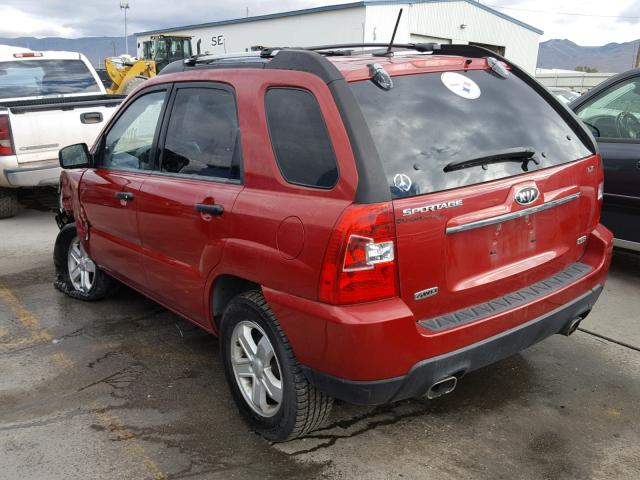 KNDJE723497568374 - 2009 KIA SPORTAGE L BURGUNDY photo 3