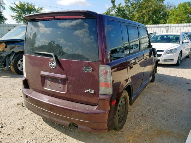 JTLKT334750170058 - 2005 TOYOTA SCION XB Бордовый фото 4