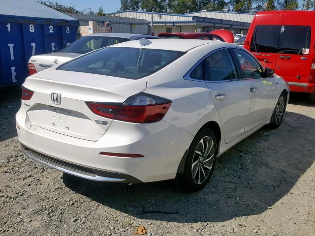 19XZE4F95KE006554 - 2019 HONDA INSIGHT TO WHITE photo 4