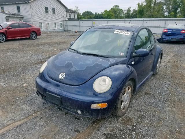 3VWCP21C51M452258 - 2001 VOLKSWAGEN NEW BEETLE ლურჯი ფოტო 2