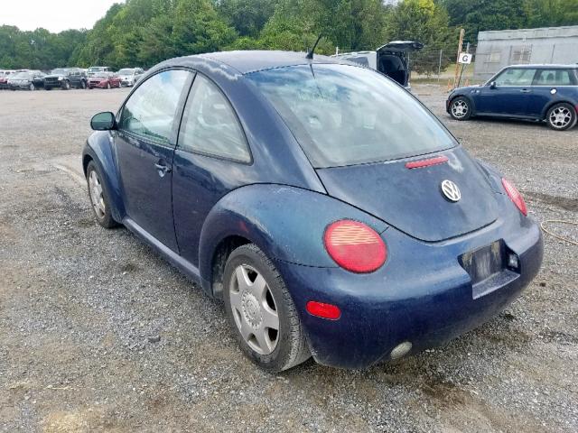 3VWCP21C51M452258 - 2001 VOLKSWAGEN NEW BEETLE ლურჯი ფოტო 3