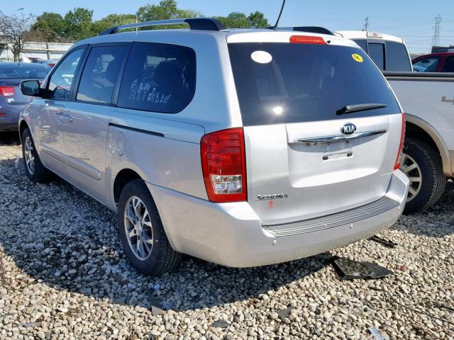 KNDMG4C75E6551378 - 2014 KIA SEDONA LX SILVER photo 3