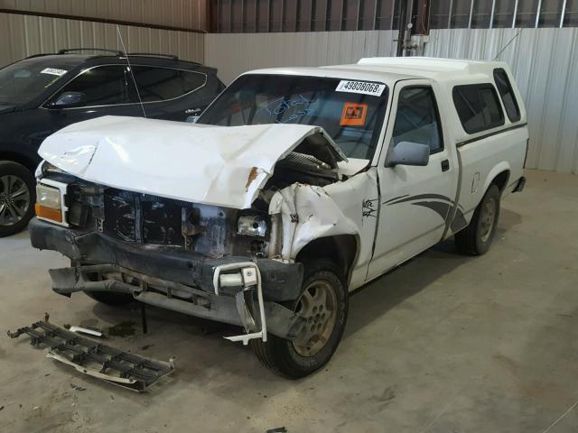 1B7FL26X3SW928399 - 1995 DODGE DAKOTA WHITE photo 2