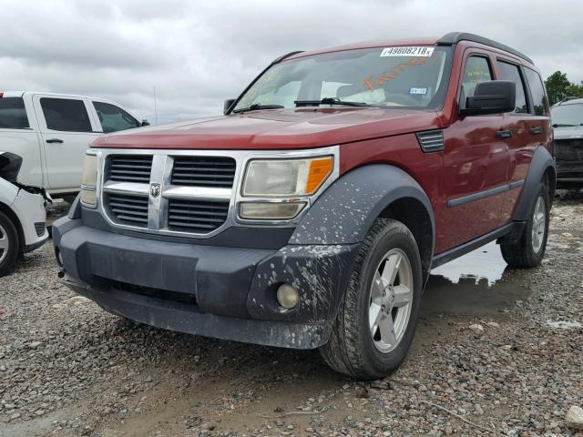 1D8GT28K77W534788 - 2007 DODGE NITRO SXT RED photo 2