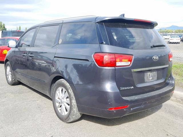 KNDMB5C14F6058499 - 2015 KIA SEDONA LX GRAY photo 3