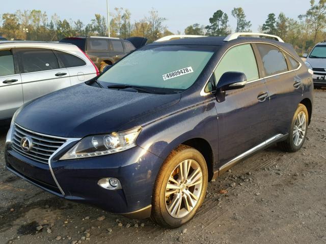 2T2BC1BA8FC008580 - 2015 LEXUS RX 450H BLUE photo 2